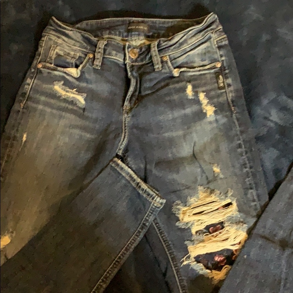 Sliver skinny jeans